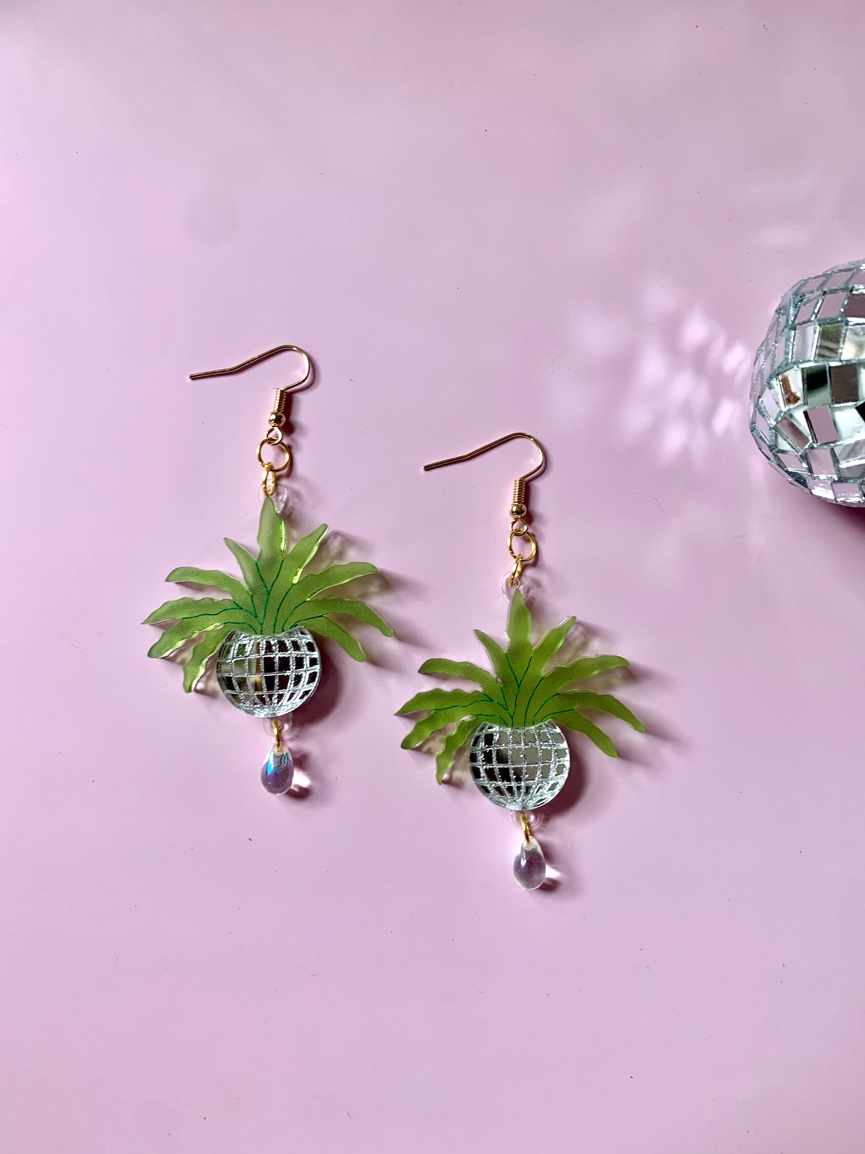 Not Picasso - Vente Boucles d'oreilles pendantes - Jardinières Disco Ball2