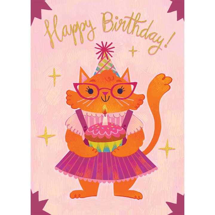 Happy Birthday Kitty - Nelson Line Birthday Card - NLSC46 for wholesale by Nelson Line