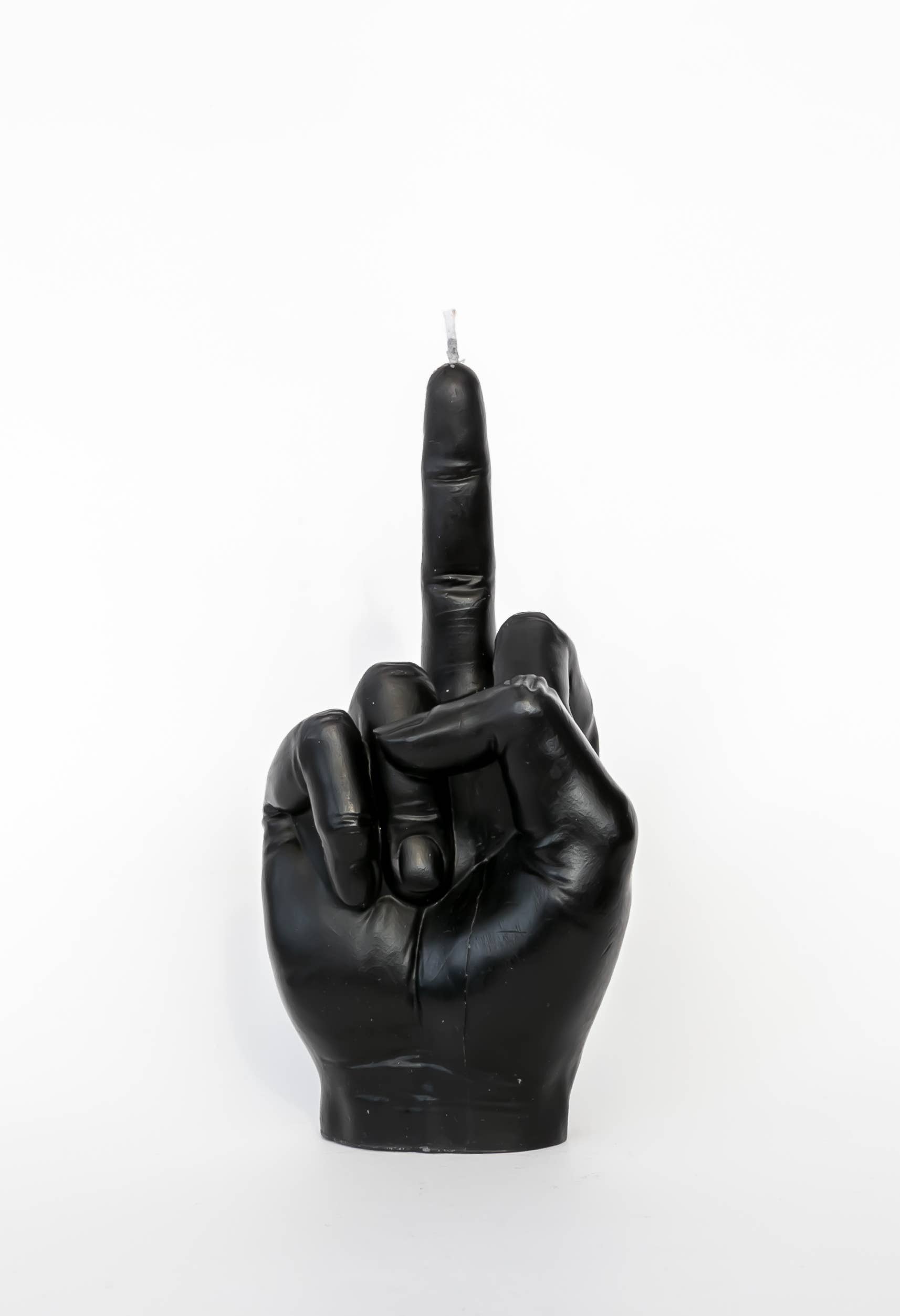 Agora Home DECO - Venta al por mayor Velas de diseño llamativo - Vela de mano negra - Original F*ck Gesture