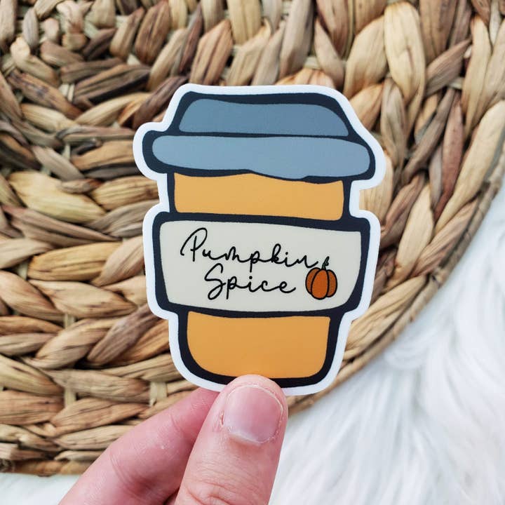 Pumpkin Spice Sticker, Fall Sticker, Pumpkin Spice Decal for wholesale by Eve's Art Shop