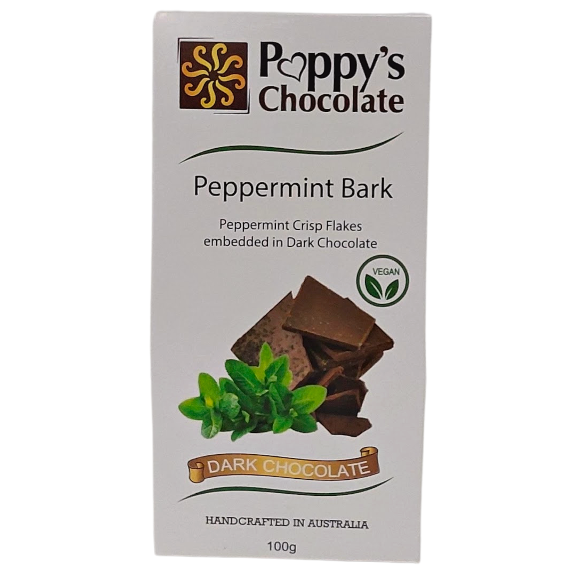 Poppy's Chocolate - Wholesale Chocolate bar - Peppermint Crisp and Dark Chocolate Bark 100g1