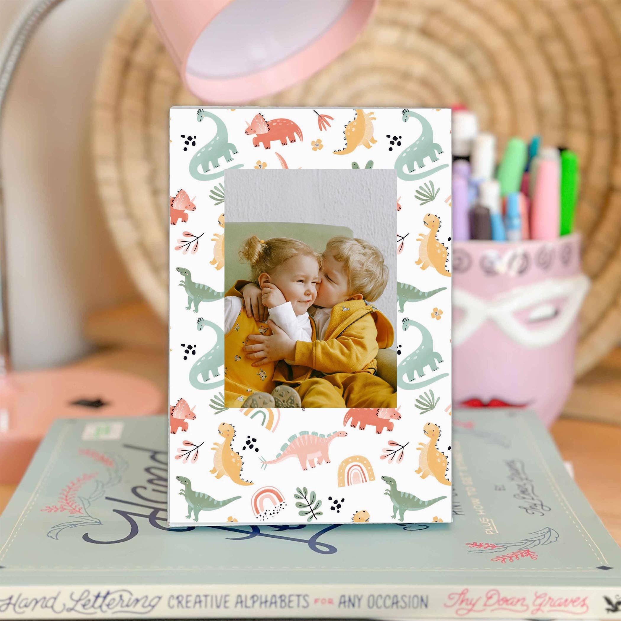 Clairmont & Co - Wholesale Picture Frame - Kids & Baby - Mini Frame-Dinosaur Nursery Pattern1