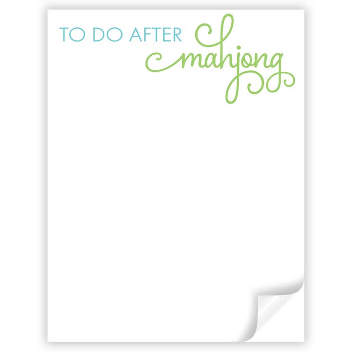 Katherine Kelly Design - Wholesale Notepad - To Do After Mahjong Notepad