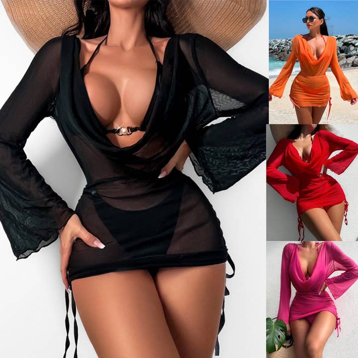 Sexy Wall-Mounted Bikini Three-Piece Suit Swimsuit for wholesale by Tourtiwi