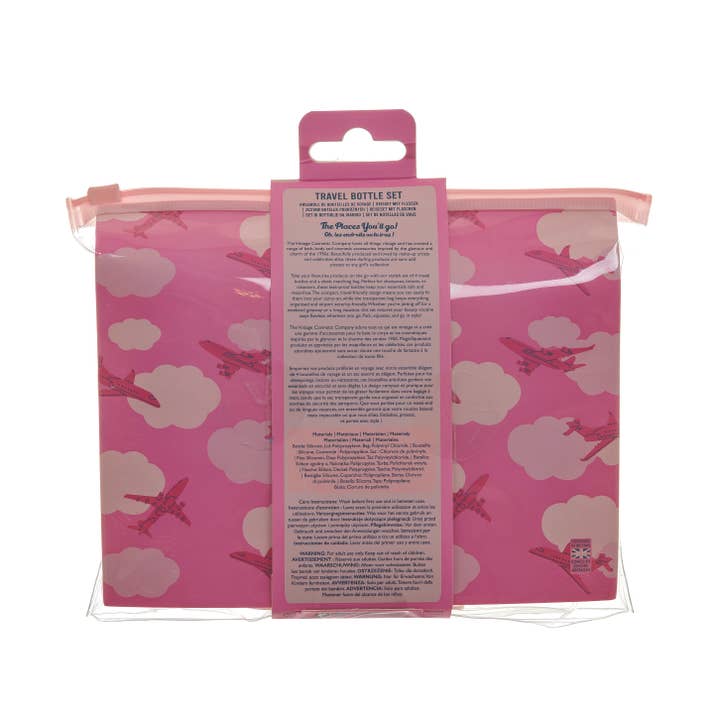 The Vintage Cosmetic Company – wholesale Travel set – 4Pc Silicone Travel Bottles With Bag1