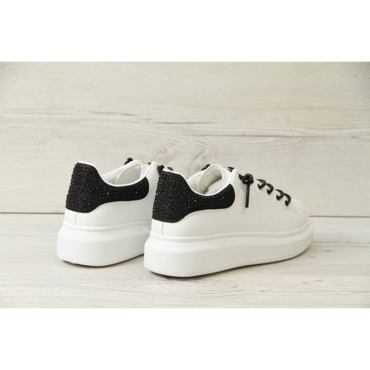 Top Staka – wholesale Lifestyle trainers – Women′s – A2373Women Fashion Glitter Crystal lace up Platform Sneakers3