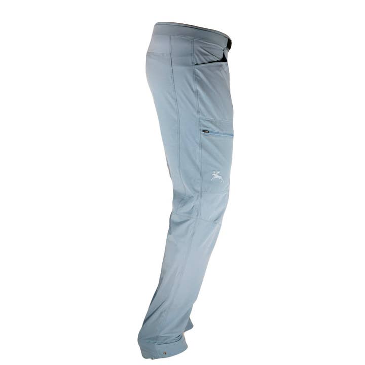Pantaloni da trekking da uomo in softshell ad asciugatura rapida - Sky Blue per la vendita all'ingrosso da parte di Moose Voyage
