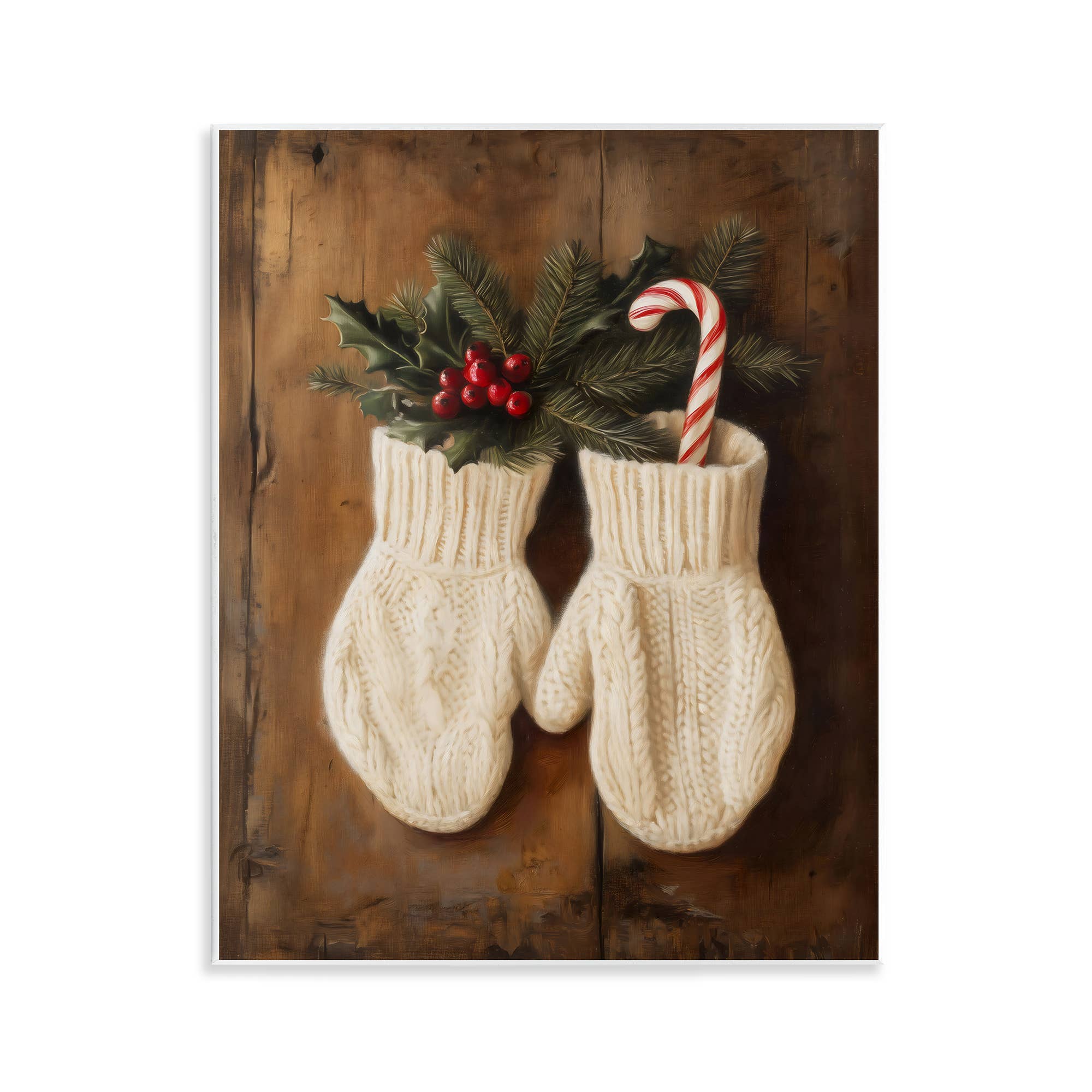 Stupell Industries - Wholesale Wall Sign - Warm Woolen Mittens - Unframed Wall Art