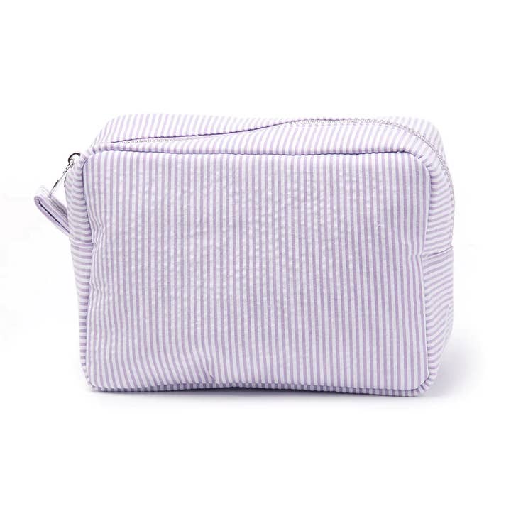 APHISON - Wholesale Makeup/Cosmetic Bag - RTS-25pc Seersucker Cosmetic Bag