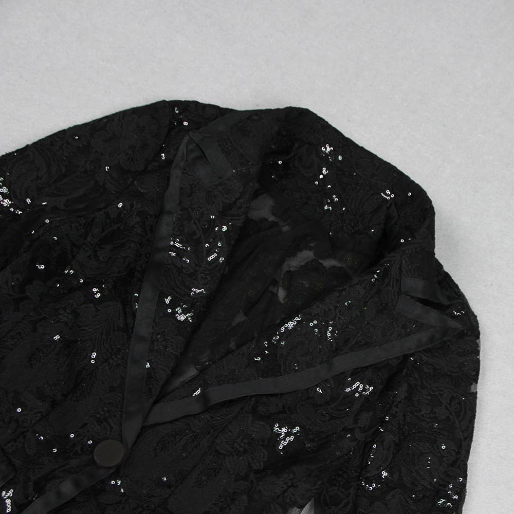 Productseeker – Engroshandel Habitter – til kvinder – SET050 Glam Sequin Lace Suit: Forretning møder stil9