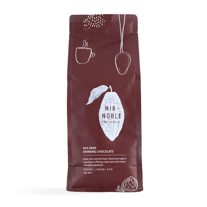 Nib and Noble - Wholesale Hot cocoa mix/kit - 65% Dark Organic Drinking Chocolate2