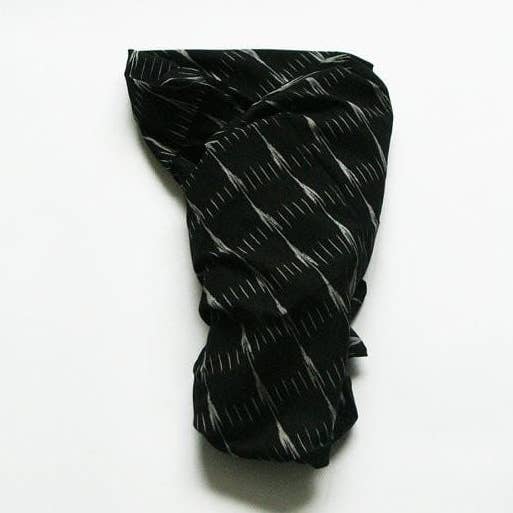 Black Grey Arrow Stripe Artisan Woven Cotton Baby Swaddle for wholesale by Rustic Loom