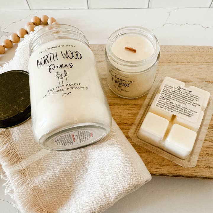 North Woods & Wicks Co - Wholesale Jar/Filled Candle - North Wood Pines 12oz Soy Candle1