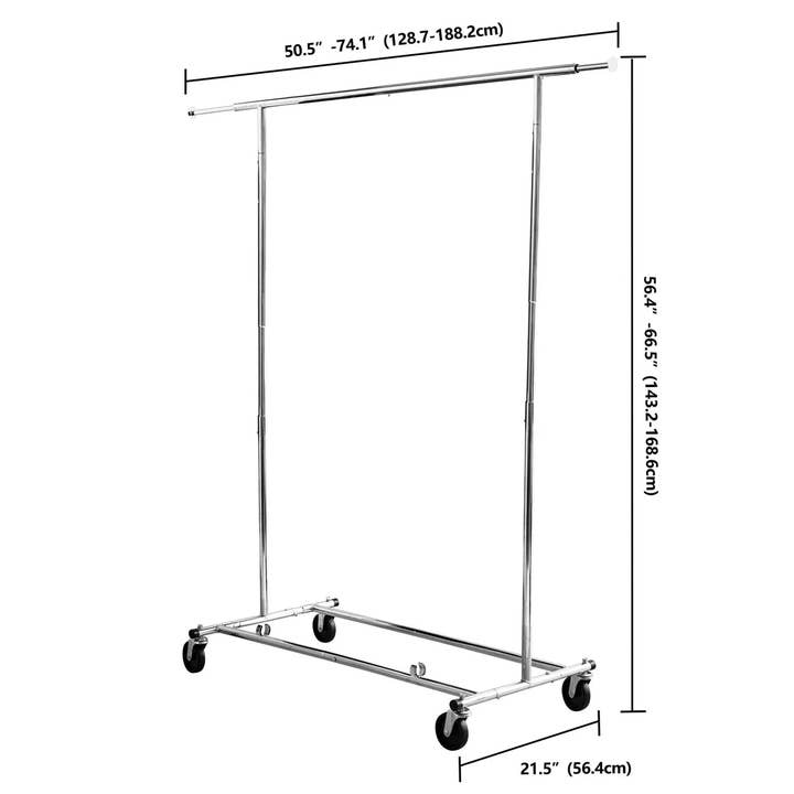 J&V TEXTILES - Wholesale Coat Rack - Adjustable & Rolling Commercial Grade Foldable Garment Rack4