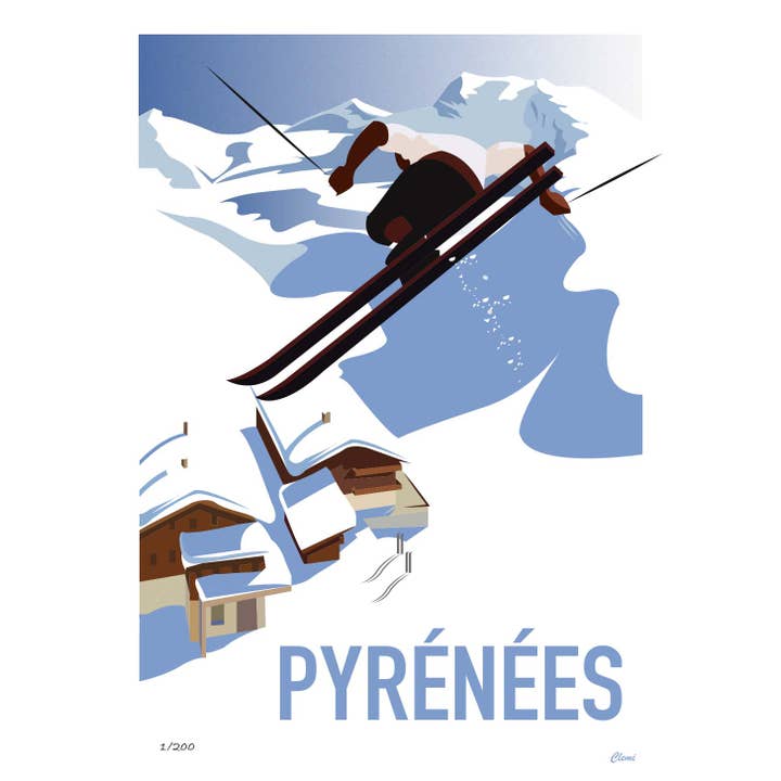 Sergeant Paper – Engroshandel Kunsttryk – Clémi - Pyrenées - Ski - Sportskunsttryk1