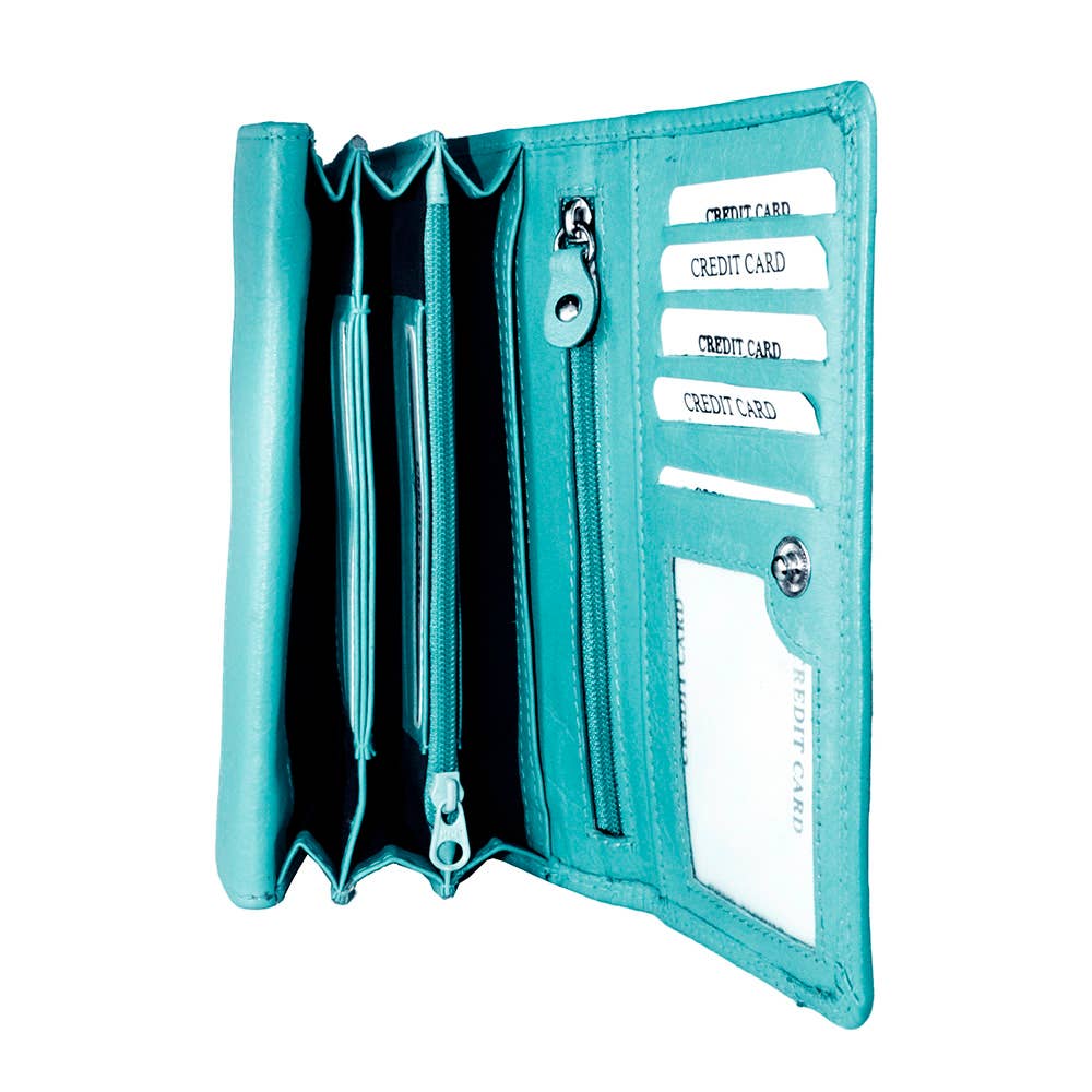 Arrigo - Wholesale Wallet - Women's - Wallet Leather Ladies RFID - Leather Woman Harmonica Wallet22