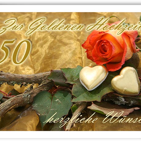 Biglietto d'auguri nuziale/749002 in oro per la vendita all'ingrosso da parte di Yabué