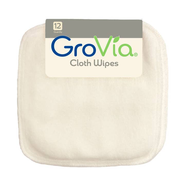 GroVia Modern Diapers - Wholesale Face & Body Wipes - Baby - Reusable Cloth Wipes - White0