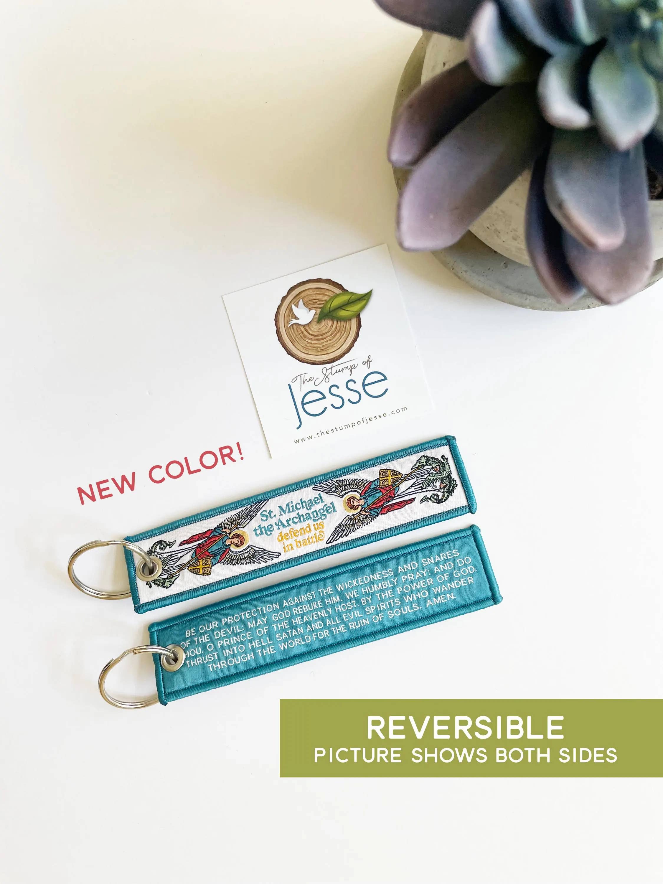The Stump of Jesse - Wholesale Keychain - Unisex - St. Michael the Archangel Prayer Woven Keychain I Gift