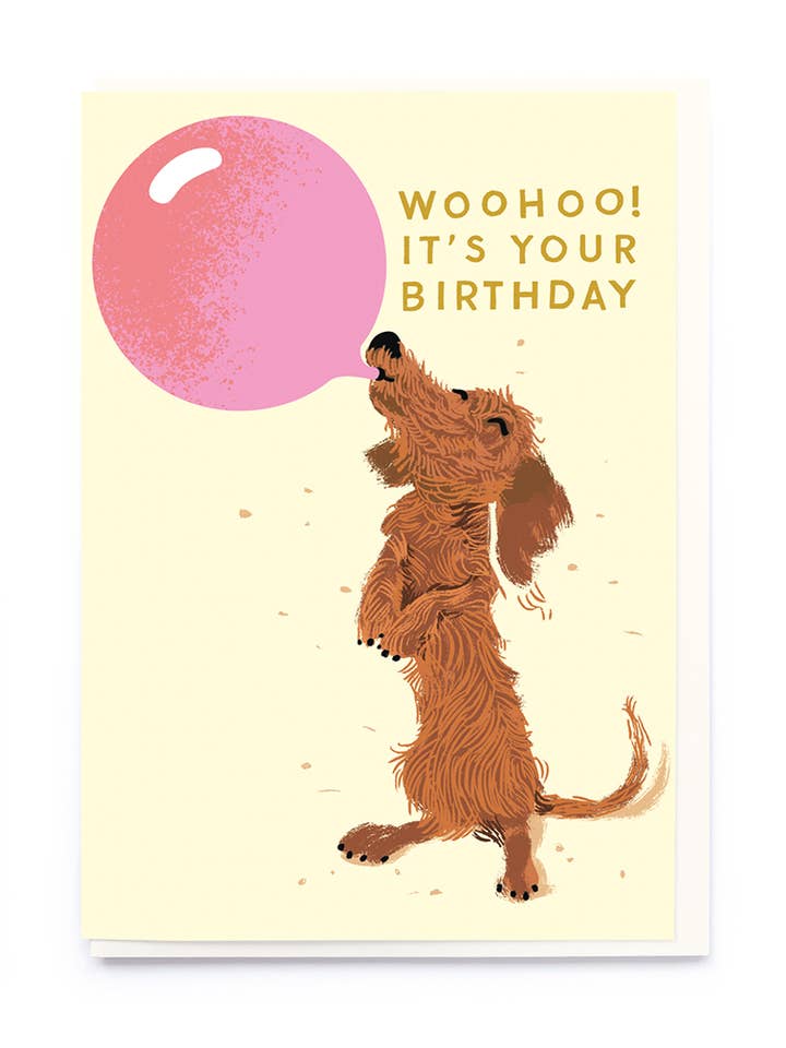 Biglietto di compleanno per bambini con gomma da masticare per cani per la vendita all'ingrosso da parte di Noi Publishing