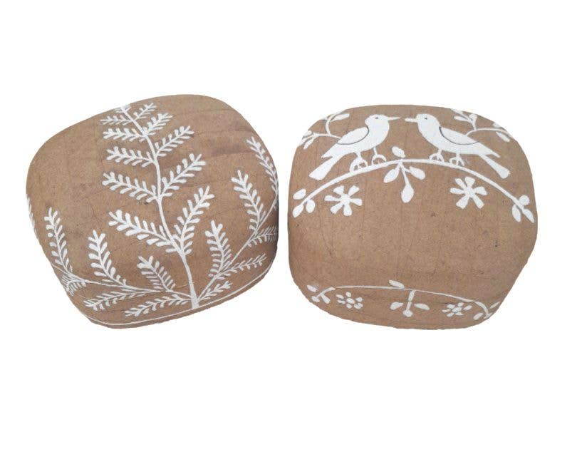 Status Collections - Vente Boîtes décoratives - S/2 Boîtes en Papier Mâché 9 (L) x8 (P) x4 (H)0