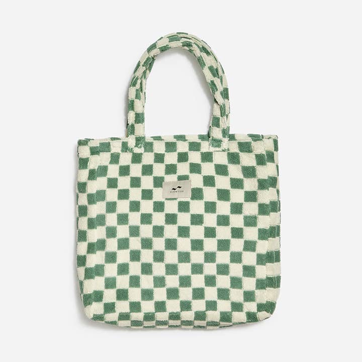 Mate Terry Tote Bag - Sage for wholesale by Slowtide