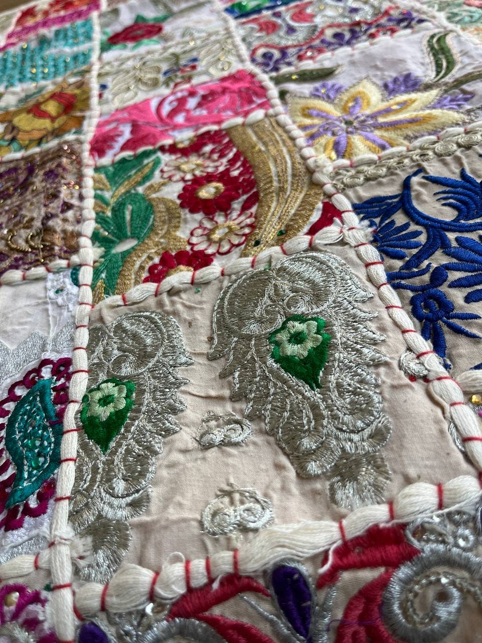 Bhawana Handicrafts - Wholesale Table Runner - Sari Beaded Patchwork Table Runner Throw Boho Tapestry Wall 2