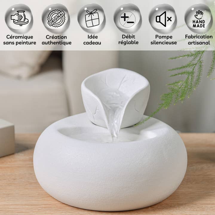 Zen'Arôme - Wholesale Pet Bowl - Cat/Dog - Toby Animal Fountain - Non-Toxic Glazed Ceramic2