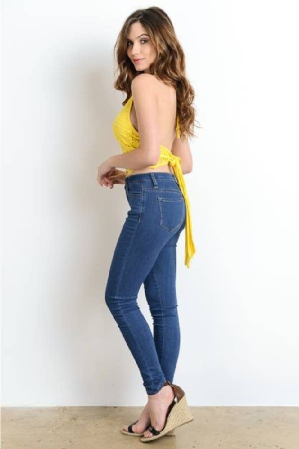 Hesperus - Wholesale Blouse - Women's - SLEEVELESS LACE HALTER RIBBON TOP WITH LINING15