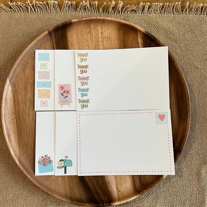 Flat Note Cards With Envelopes, Set of 6 for wholesale by Art and Soul