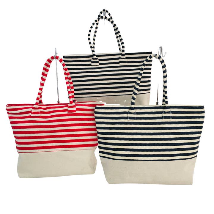 C10A1 - ST22 - 1001 - Top Stripe Cotton Tote for wholesale by Boca Tennis & Golf Bags