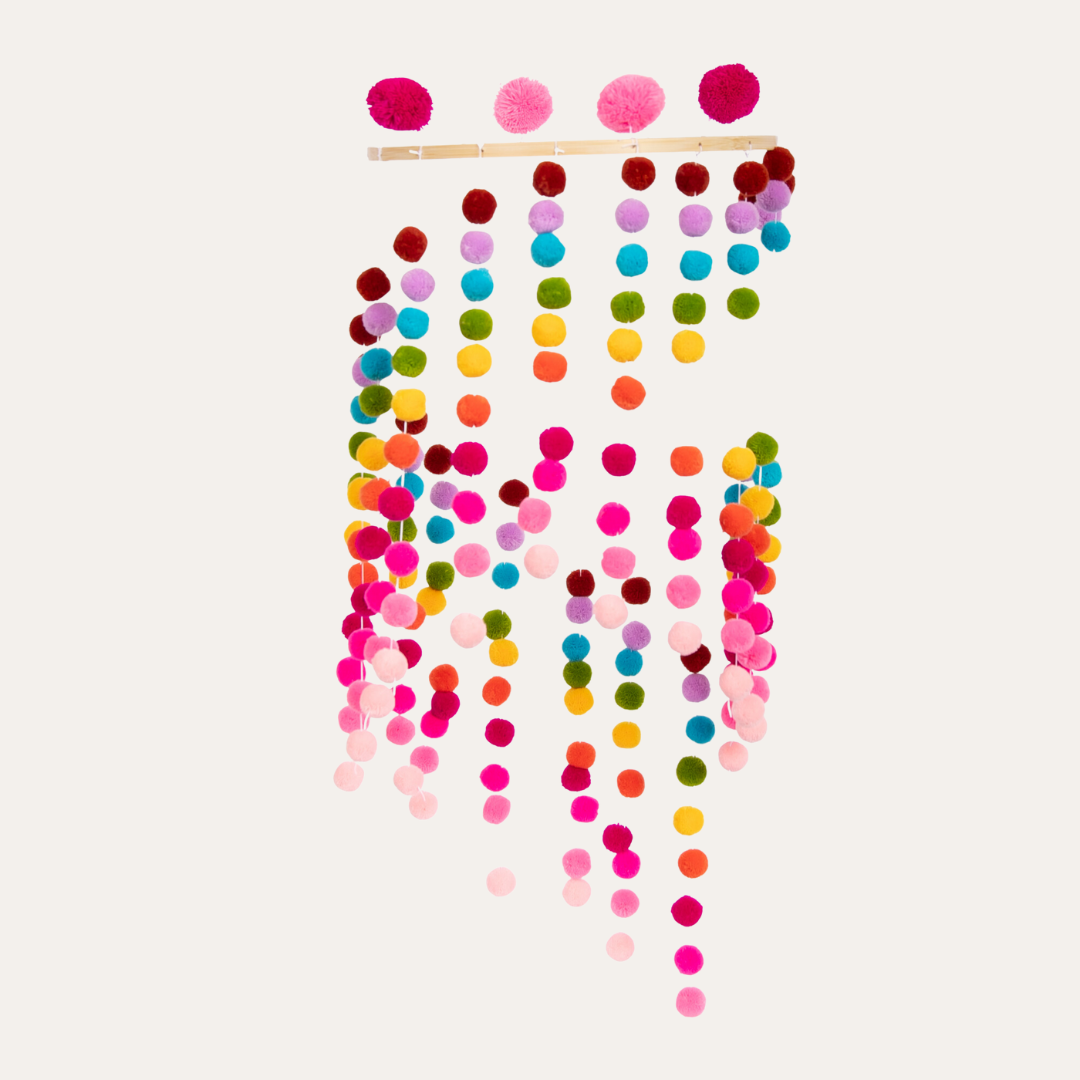 Kids Crafts, LLC. – Engroshandel DIY-hobbysæt – Børn – Pom-Pom Mobil DIY-sæt – Sjovt og nemt håndværk for børn1