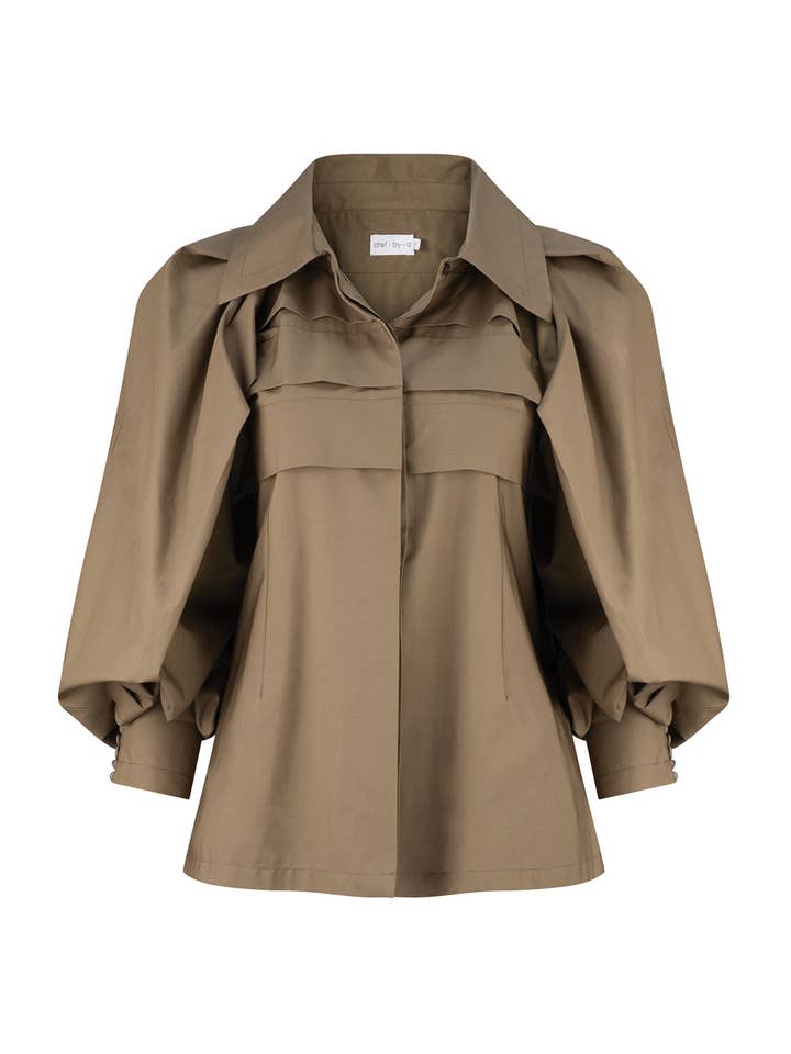 dref.official - Wholesale Buttoned-down shirt – Women's - Champagne Shirt - Khaki