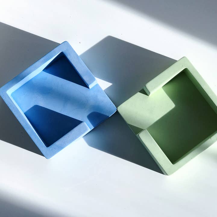 Weii Life Inc. – Engroshandel Skrivebordsindretning – Post‑IT Bemærk Cement Holder-Beton Sticky Note Cube Holder3