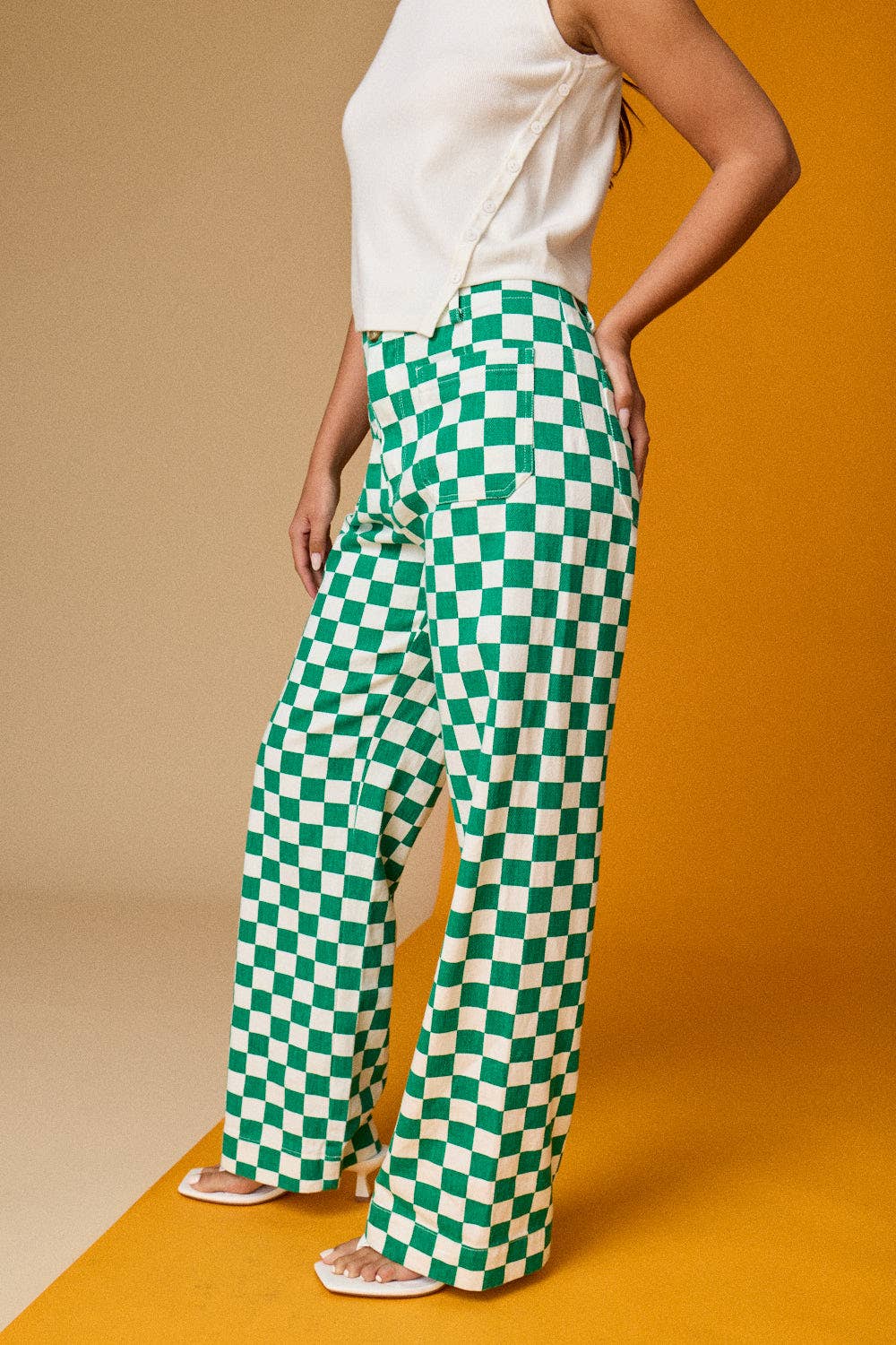 Papermoon - Wholesale Pants - Women's - PP16140-4 - Demi Checkered Bottoms w Elastic Band23