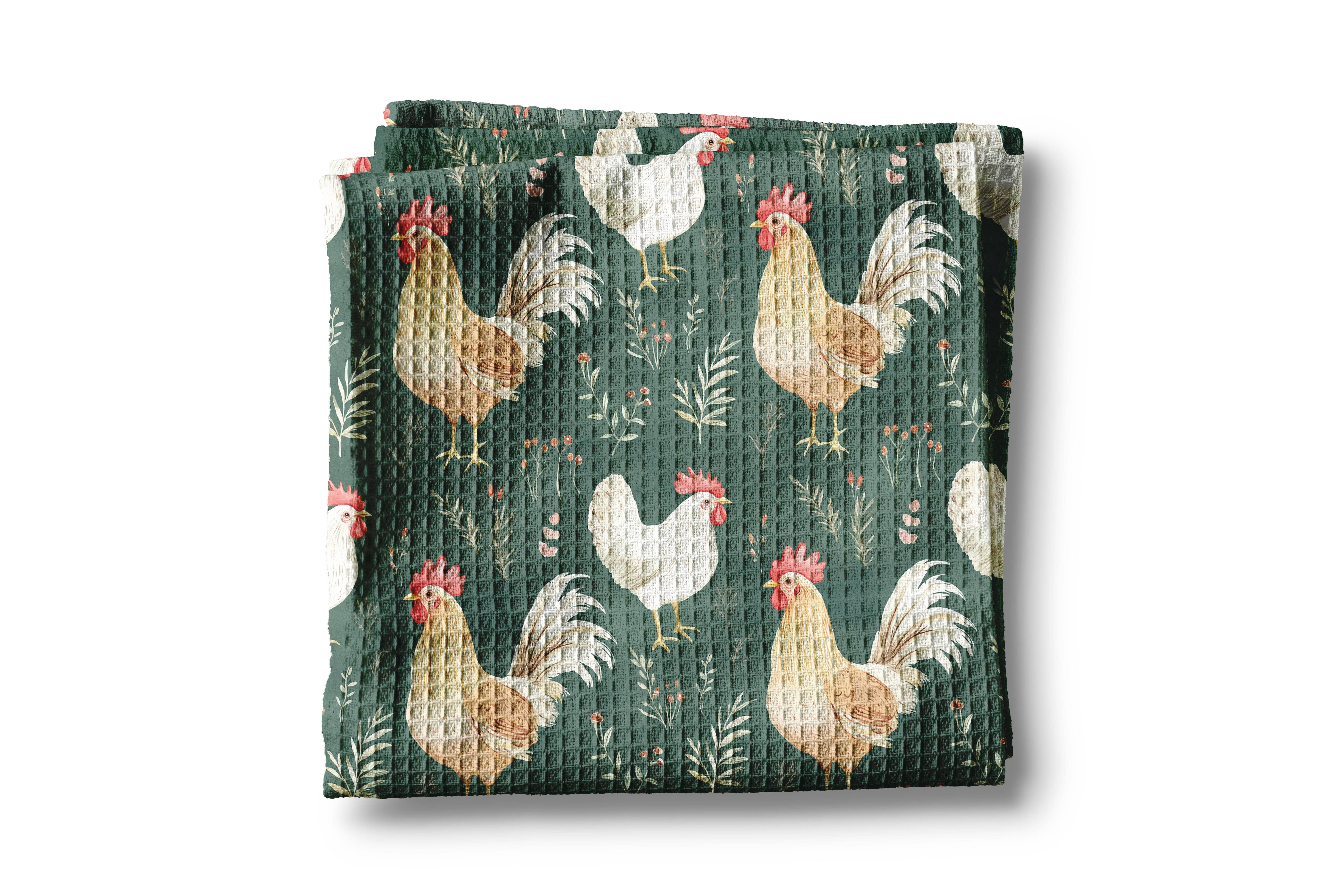 Canary Road - Wholesale Tea Towel - Chicken Collage Farmhouse Coop Homestead Kitchen Towel