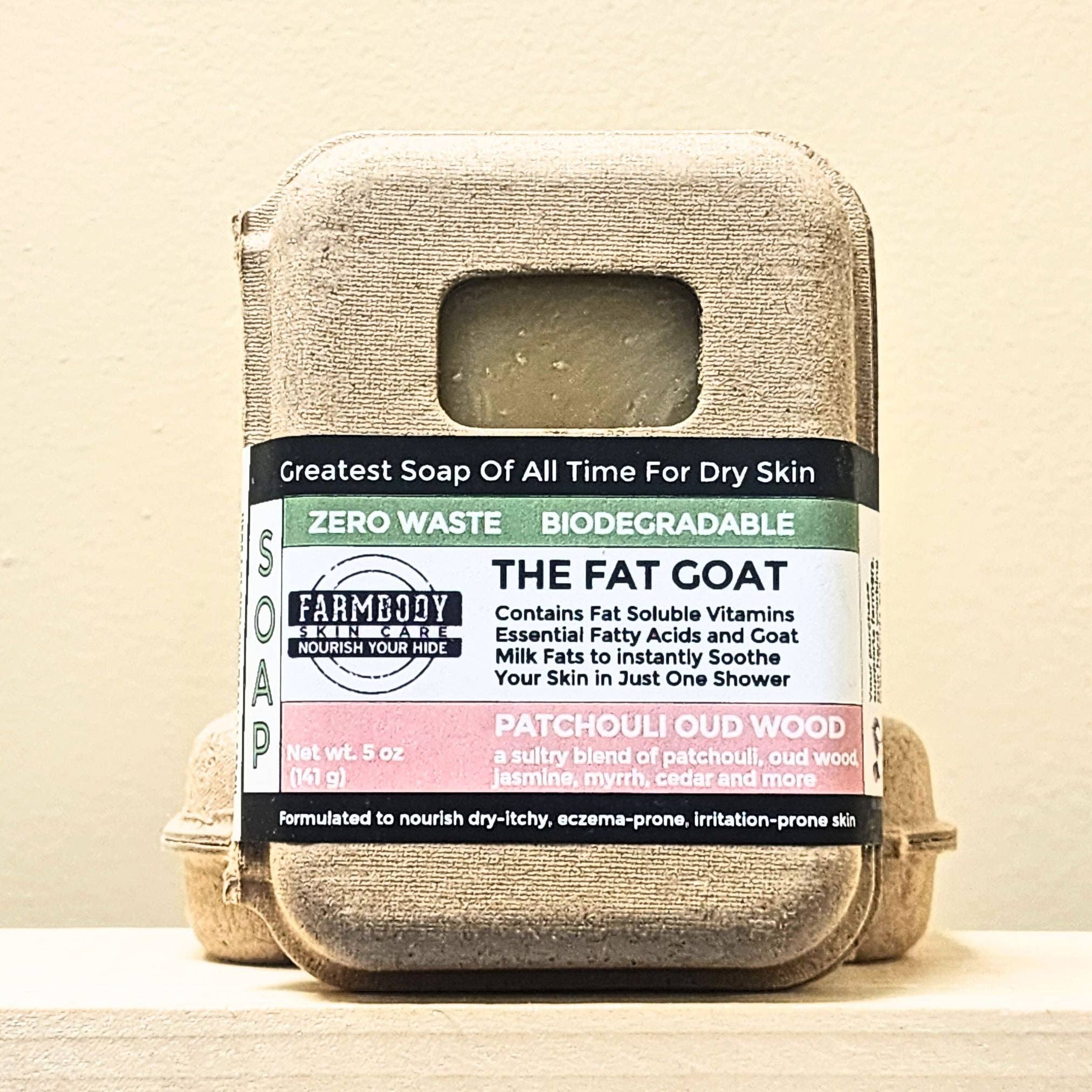 Farmbody Skin Care - Venta al por mayor Pastilla de jabón - The Fat Goat | El mejor jabón de leche de cabra y sebo para eccema y piel irritada12