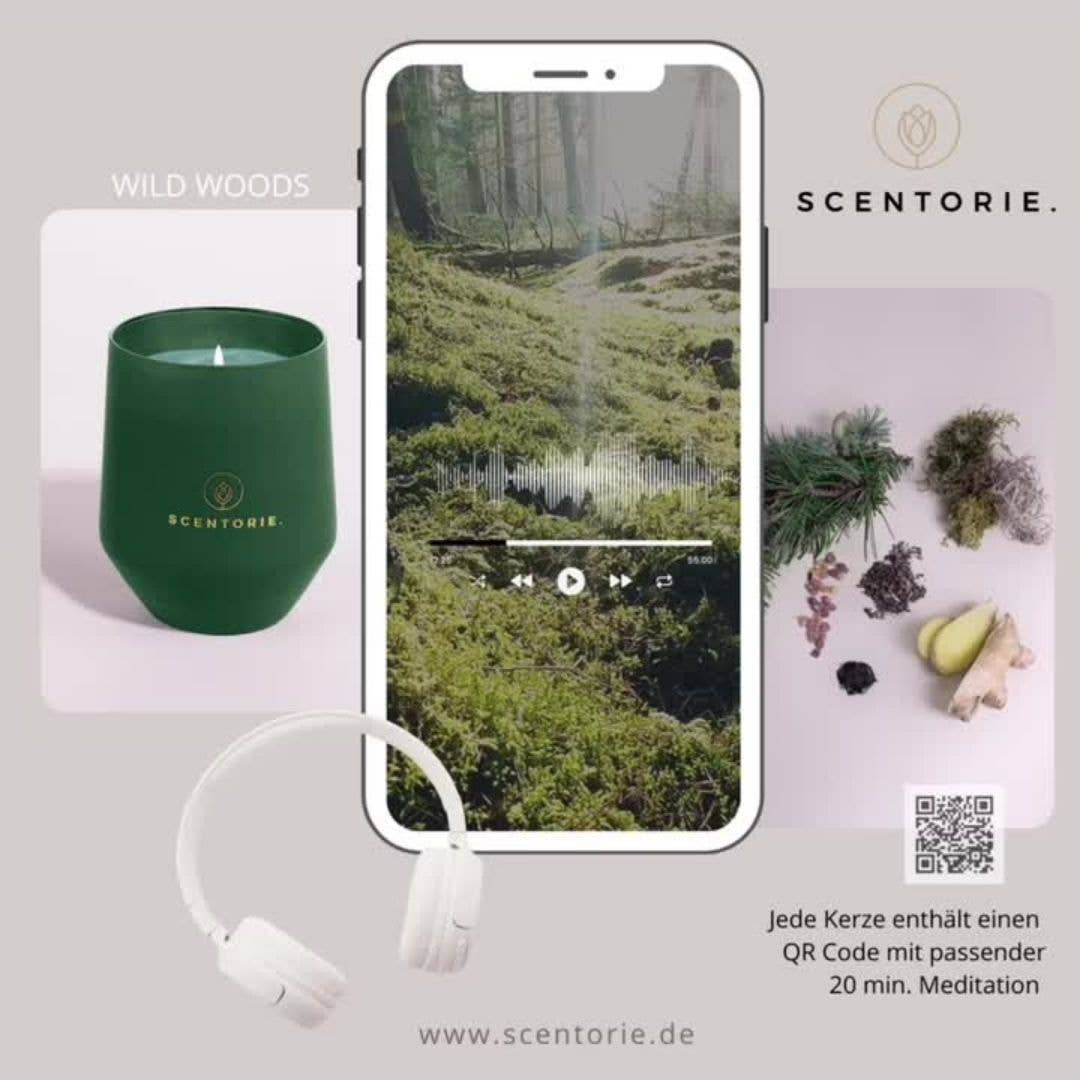 SCENTORIE. - Wholesale Jar/Filled Candle - WILD WOODS Rapeseed Wax Scented Candle 300g/60h 2