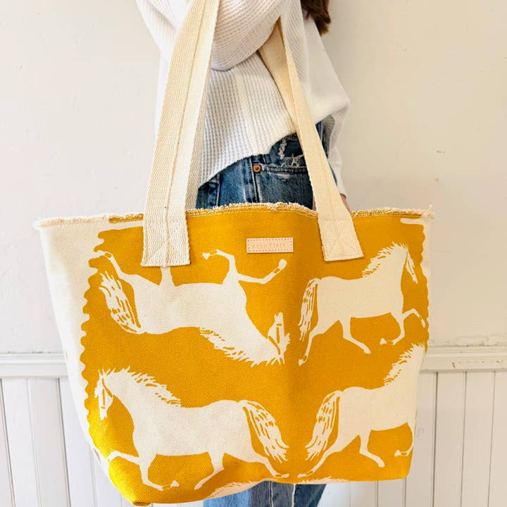 Yellow Meghan Tote – Lorton Trot for wholesale on Faire