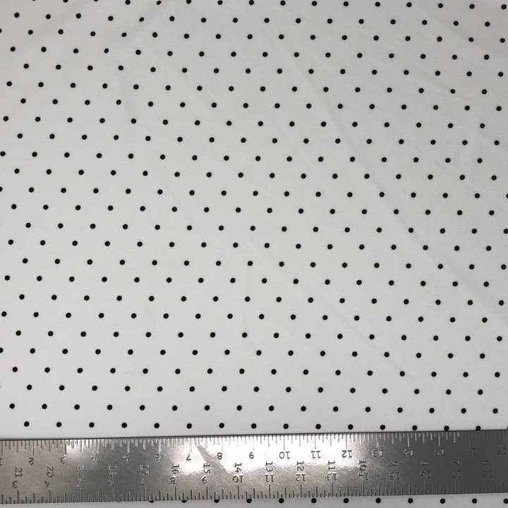 Express Knit Inc. - Wholesale Fabric - Techno Crepe Knit Pin Polka Dot Print Fabric