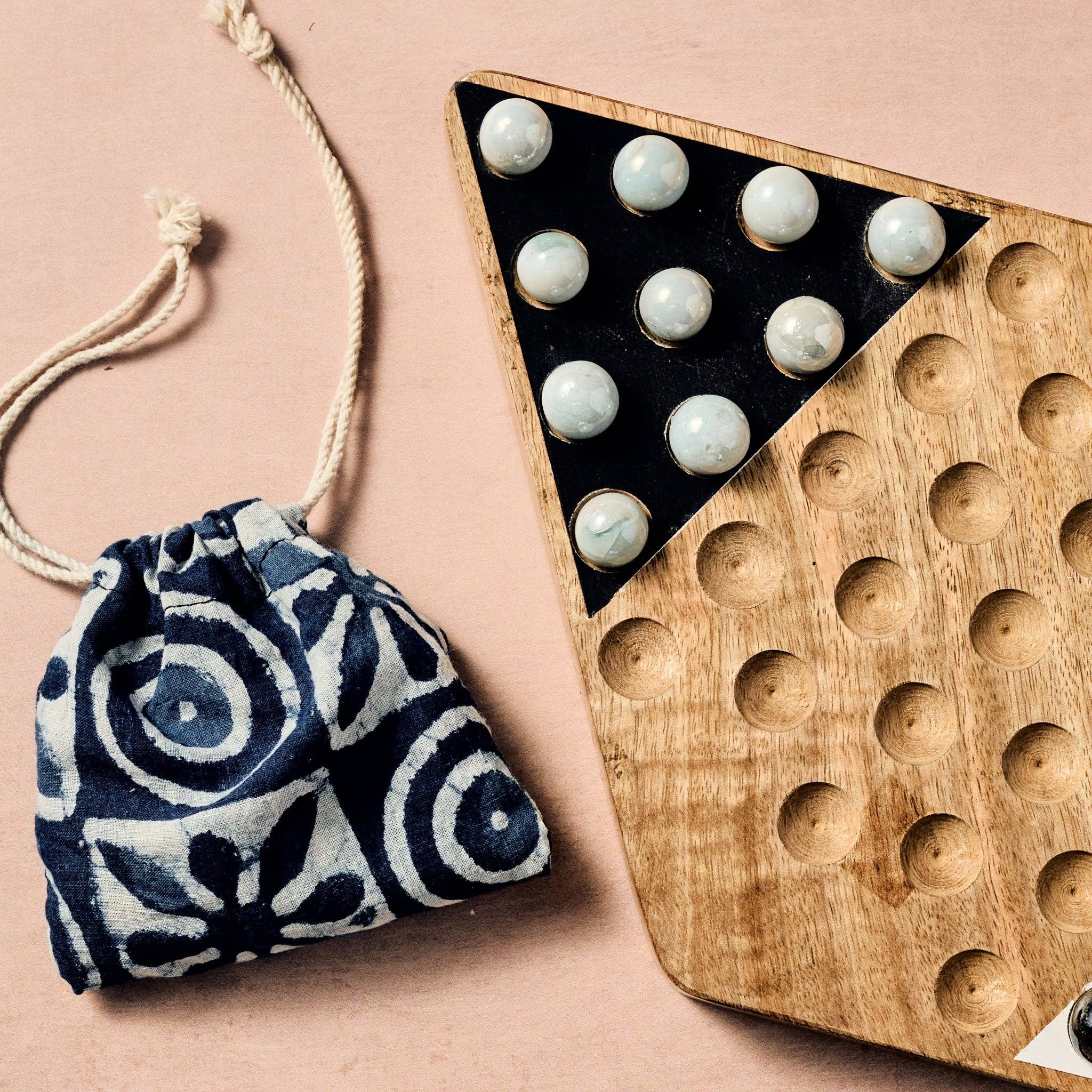 Ten Thousand Villages - Wholesale Board Game - Maza Chinese Checker 2 Player Set3