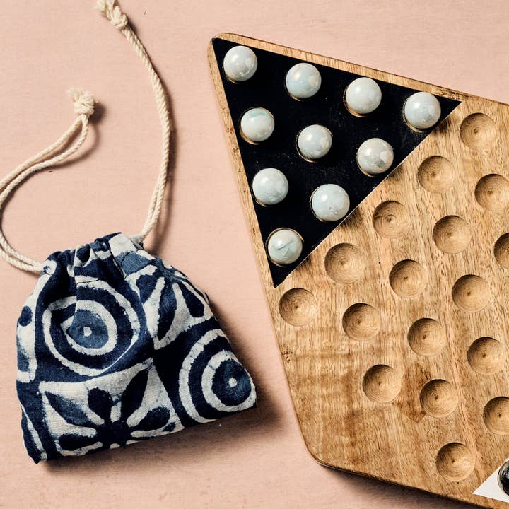 Ten Thousand Villages - Wholesale Board Game - Maza Chinese Checker 2 Player Set3