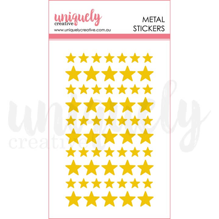 Uniquely Creative – wholesale Klistermärke – Metall Klistermärken - Guld Stjärnor