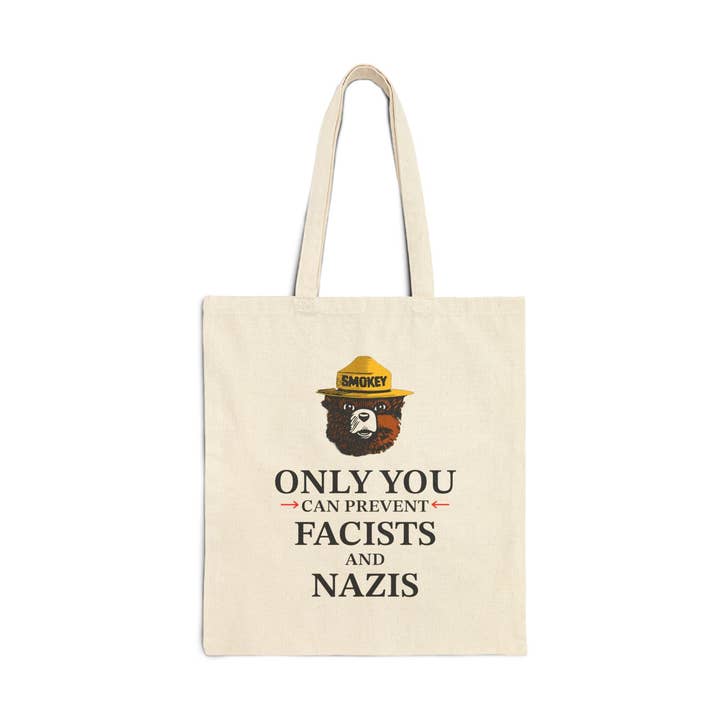 Only You Can Prevent Cotton Canvas Tote Bag for wholesale by Itsy Bitsy Cryptids
