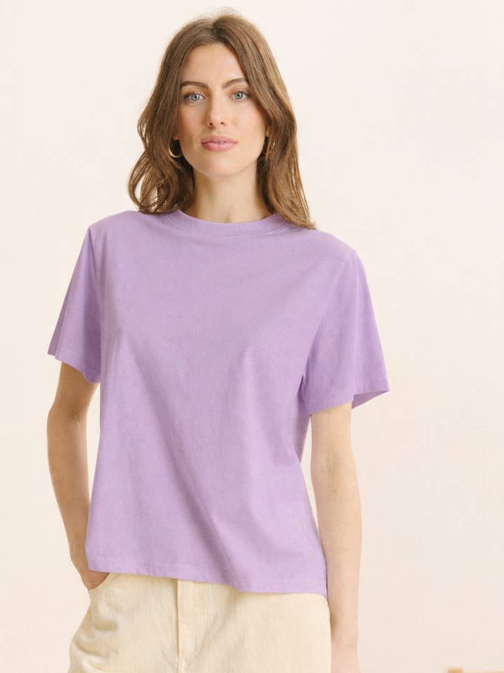 T-shirt de manga curta liso - VISTA por atacado de Garance Paris