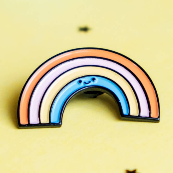 Rainbow Enamel Pin - cute, funny for wholesale by Shawna Smyth Studio
