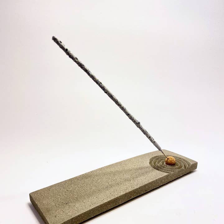 NATURAL BY HAGELSIEB - Wholesale Incense Holder - LONG CONCRETE INCENSE BURNER1