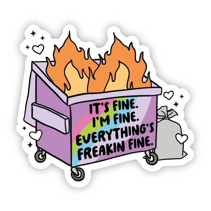 Dumpster Fire Sticker for wholesale by A Touch of Whimsy Designs