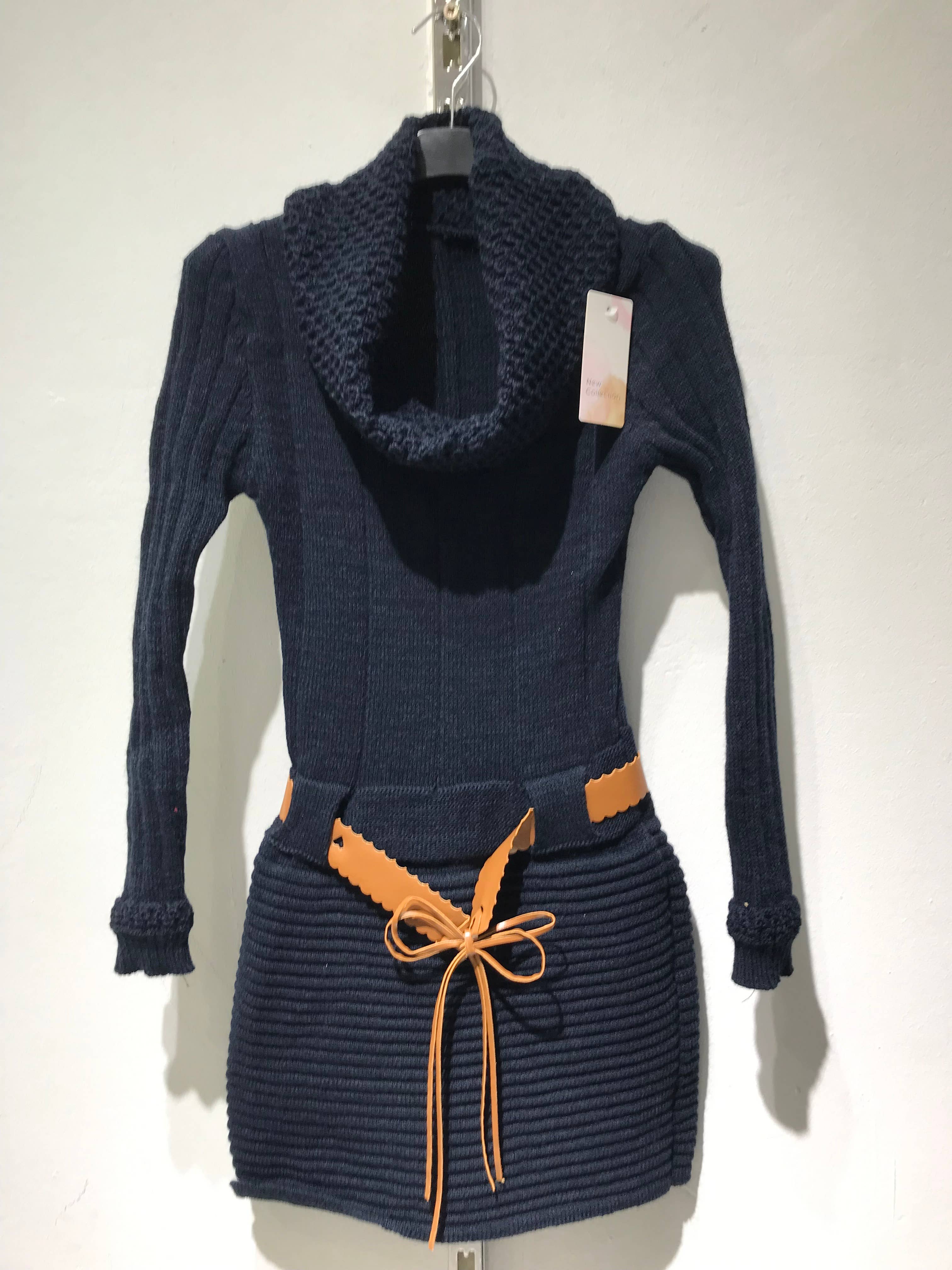 Only Yuan - Wholesale Knit Top - Women's - ref 2225 long sweater with belt8