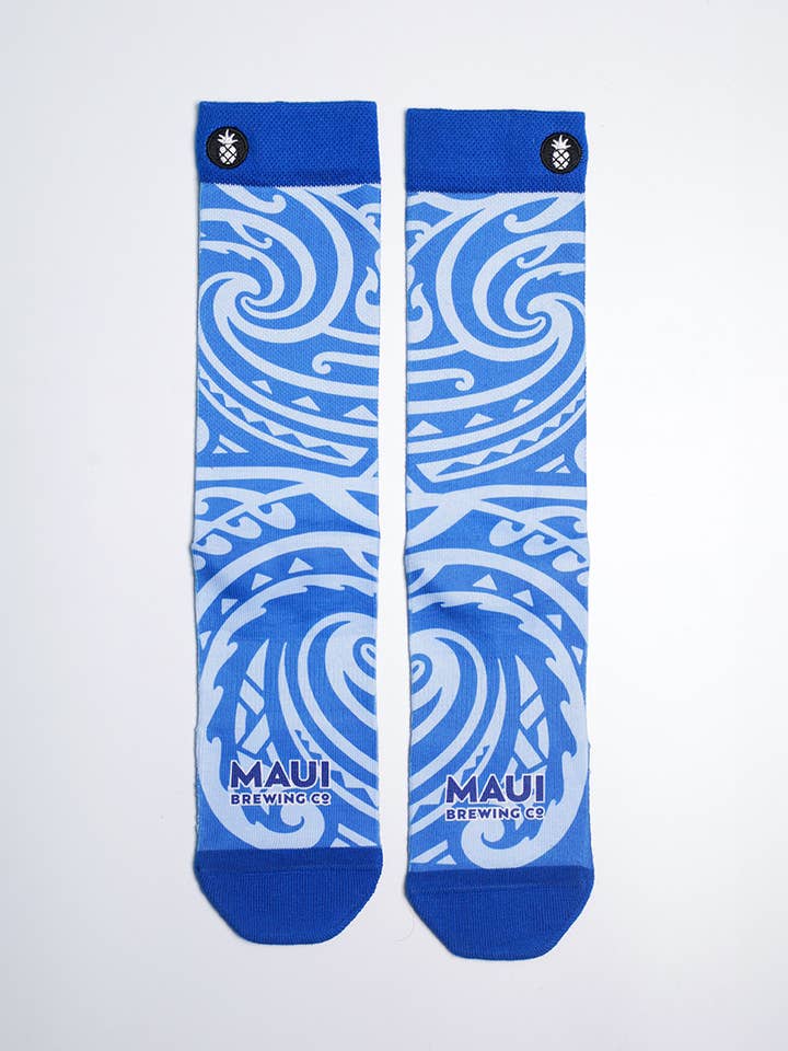 Just Fun Socks - Wholesale Socks - Unisex - Maui Brewing Big Swell IPA Printed Crew Socks - M/L0